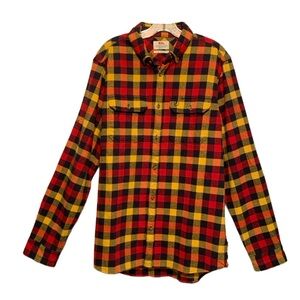 Fjallraven Skog Flannel Shirt Mens Red Slim Fit Long Sleeve Outdoor